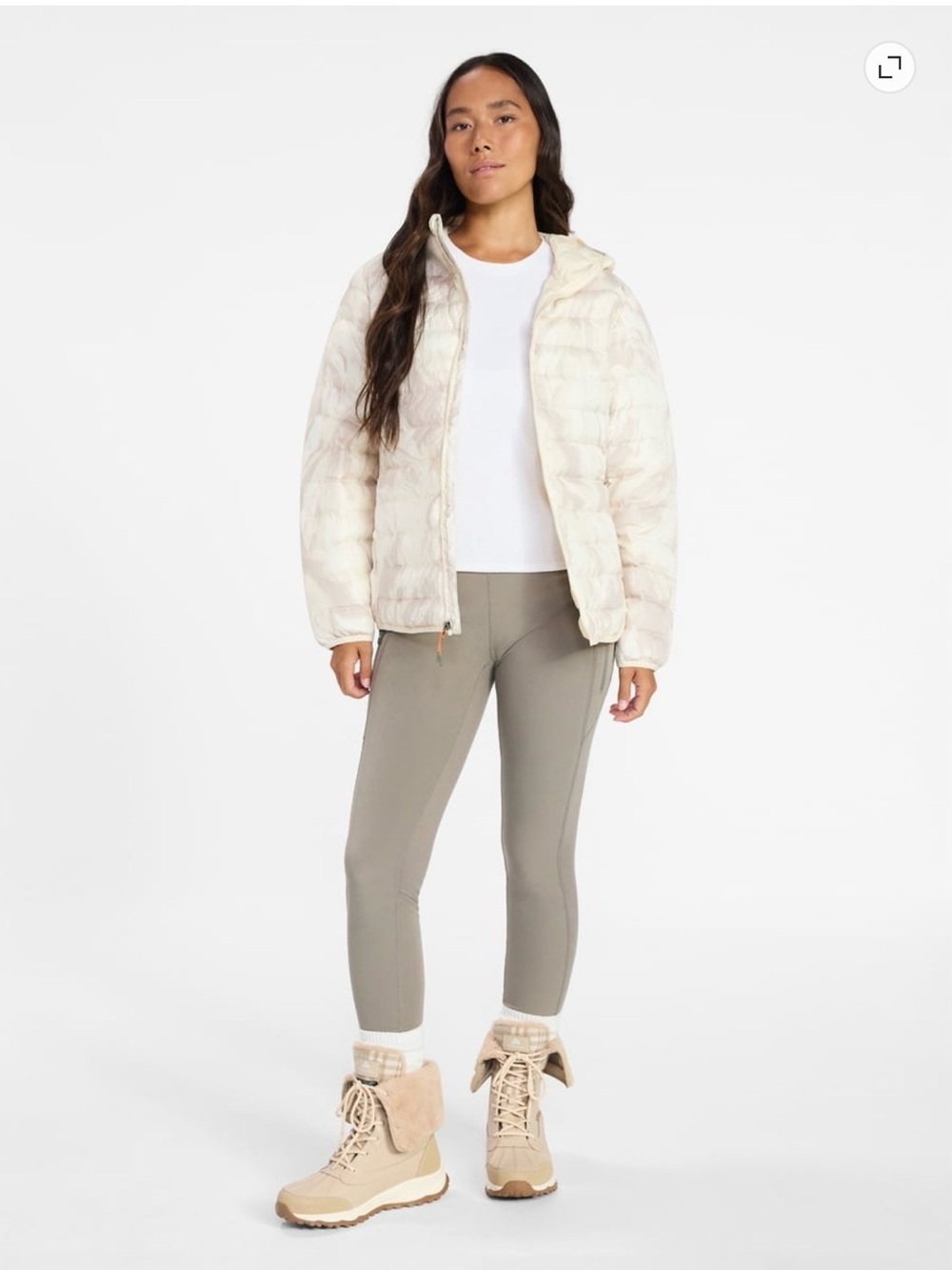 Ozark Trail Women’s Core Puffer Jacket with Hood Size Medium 8-10 - NWT - Almond